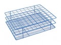 Heathrow Scientific 120768 Coated Wire Tube Rack, 22 to 25 mm, 8 x 10 Format, Blue-