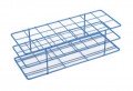 Heathrow Scientific 120769 Coated Wire Tube Rack, 20 to 25 mm, 3 x 8 Format, Blue-
