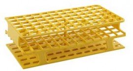 Heathrow Scientific HS120205 OneRack Test Tube Rack, 13 mm, Yellow, 8pk-