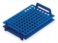 Heathrow Scientific HS120243 Microtube Tube Rack, 96 wells, Blue-