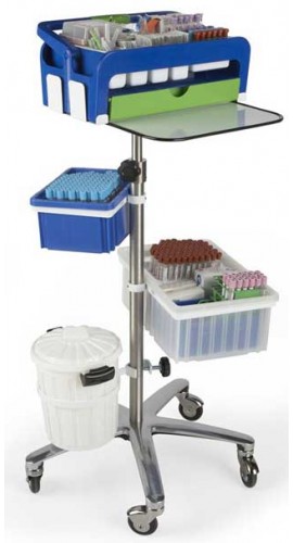 Heathrow Scientific HS120264 Deluxe Blood Collection Cart-