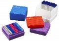 Heathrow Scientific HS120386 True North Freezer Box, 81 Wells, Purple-