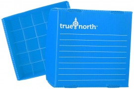 Heathrow Scientific HS120388 True North Freezer Box, 25 Wells, Blue-