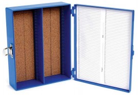 Heathrow Scientific HS15979A 100 Place Tall Premium Microscope Slide Box-