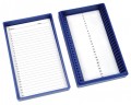 Heathrow Scientific HS15989M 25 Place Premium Microscope Slide Box, Foam, Blue-
