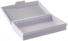 Heathrow Scientific HS15990C Standard Microscope Slide Box, White-