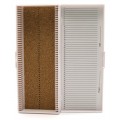 Heathrow Scientific HS15996C 50 Place Premium Microscope Slide Box, Cork, White-