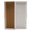 Heathrow Scientific HS15996C 50 Place Premium Microscope Slide Box, Cork, White-