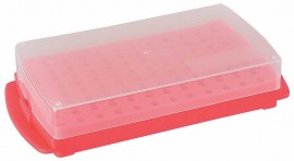 Heathrow Scientific HS2345E 96-Well Reversible Rack, Pink-