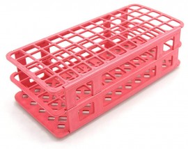 Heathrow Scientific HS243077R Rack Fold Blue 13mm EA, 5 to 15mL, Red-