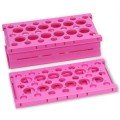 Heathrow Scientific HS24320P Pop-Up Tube Rack, Pink-