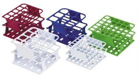Heathrow Scientific HS27501B OneRack Test Tube Rack, 13 mm, Blue, 8pk-