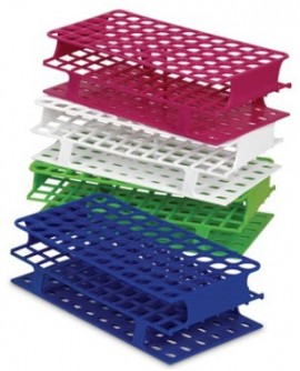Heathrow Scientific HS27513A OneRack Test Tube Rack, 20 mm, White, 8pk-