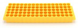 Heathrow Scientific HS29025E Microtube Racks 80-Well, Yellow-