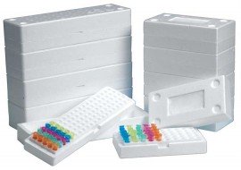 Heathrow Scientific HS4282 Microtube Storage Box EPS 100-Place, white-