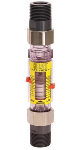 Hedland H629-028 EZ; Water Flow Meter, 1" Male Swivel PVC Fitting, 4.0-28 GPM-