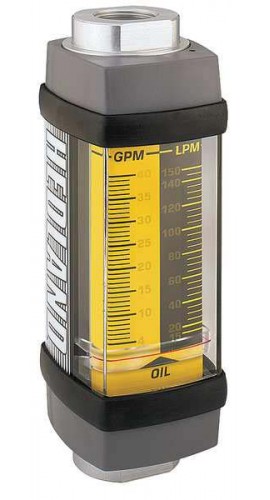 Hedland H201A-020 Variable Area Petroleum Fluid Flow Meter, 1/4" NPTF, 0.20 - 2.0 GPM -