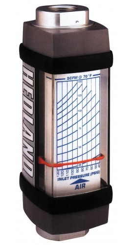 Hedland H271A-005 Variable Area Air Flow Meter, 1/4" NPTF, 0.5 - 5 SCFM-