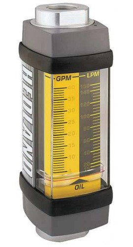 Hedland H601A-015 Variable Area Petroleum Fluid Flow Meter, 1/2" NPT, 1.0 - 15 GPM -