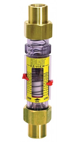 Hedland H624-116 EZ; Oil Flow Meter, 1/2&quot; Female Brass Fitting, 1.0-16 GPM-
