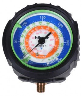 Hilmor 1839090 AG22407410L Low-Side Analog Gauge, HP22-407C-410A, 80 mm-