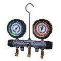 Hilmor 1839126 2-Valve Aluminum Manifold, R22-R134-R404A-