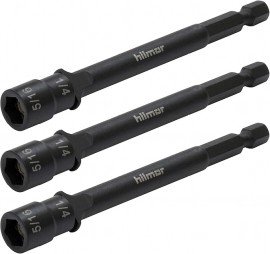 Hilmor 1937882 Reversible Magnetic Nut Driver, 4&quot;, 3-pack-