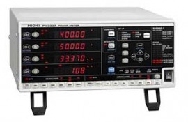 Hioki PW3337-02 3-Channel Benchtop AC/DC Power Meter, 15 to 1,000V, D/A Output-