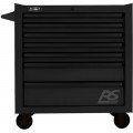 Homak BK04036070 H2PRO Series Rolling Cabinet, 36", 7-drawer, black-