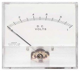 Hoyt 2045 DC Voltmeter with a DC moving coil, 4.5&amp;quot;, 0 to 50 MV DC-