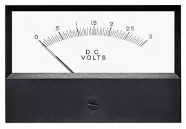 Hoyt 2135 DC Voltmeter with a DC moving coil, 3.5&amp;quot;, 0 to 50 MV DC-