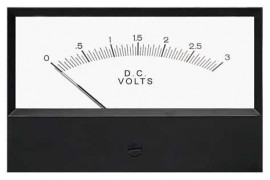 Hoyt 2145 DC Voltmeter with a DC moving coil, 4.5&amp;quot;, 0 to 50 MV DC-