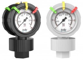 Icon Process Controls 2VU-P-0-60 Plastic Gauge and Isolator, 2 &amp;#189;in Display, PVC, 60psi-