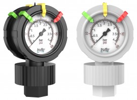 Icon Process Controls 2VU-PP-0-60 Plastic Gauge and Isolator, 2 &amp;#189;in Display, PP Body, 60psi-