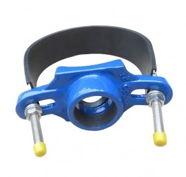 Icon Process Controls CISSF060 Truflo TI Insertion Paddle Wheel Flow Meter Fitting, 6'' Cast Iron/SS Sleeve/PVDF Insert Clamp-On Saddle Fittings; Viton Seals-