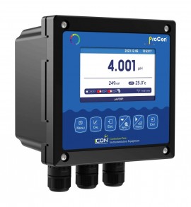 Icon Process Controls D500-4-D-N-P-0 pH/ORP Display and Controller, 1-channel, -2 to 16, -2000 to 2000 mV-