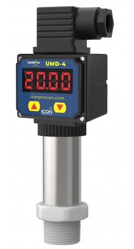 Icon Process Controls LP200-PP-0-225 Inline Pressure Transmitter with ceramic diaphragm, PP, 3/4&quot; NPT, 0 to 225 psi-