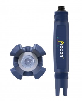Icon Process Controls P14G-P-D-1-B-M P14G Series pH Sensor, PP Material, 4-wire (for ProCon® display) Output, PT 1000, Bulb, M12 Connection + 5m Cable, 3/4&#039;&#039; NPT-