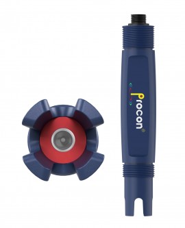 Icon Process Controls P14H-P-S-F-M P14H Series pH Sensor, Nexus® solid reference junction, PP Material, RS485 + 4-20mA Output, PT 1000, Flat, M12 Connection + 5m Cable, 3/4&#039;&#039; NPT-