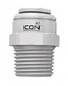 Icon Process Controls PP2-TN38 ProPulse®2 Transition Fitting with EPDM seals, 3/8" tube x NPT, PP-