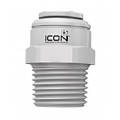 Icon Process Controls PP2-TN38 ProPulse®2 Transition Fitting with EPDM seals, 3/8" tube x NPT, PP-