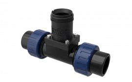 Icon Process Controls PPT007 Truflo TI Insertion Paddle Wheel Flow Meter Fitting, 3/4" PP True-Union Installation Fitting, Butt-Fusion avail.-