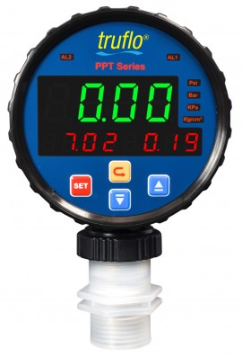 Icon Process Controls PPT-10-PF-M Tri-Display Pressure Transmitter, PVDF-
