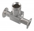 Icon Process Controls SSS005 Truflo TI Insertion Paddle Wheel Flow Meter Fitting, 1/2&quot; 316 SS TI3 Series Sanitary Tee Fittings-