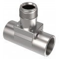 Icon Process Controls SST010 Truflo TI Insertion Paddle Wheel Flow Meter Fitting, 1&quot; 316 SS TI3 Series NPT Tee Fittings-