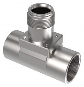 Icon Process Controls SST030 Truflo TI Insertion Paddle Wheel Flow Meter Fitting, 3" 316 SS TI3 Series NPT Tee Fittings-