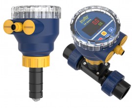 Icon Process Controls Truflo® TIP Series Insertion Paddle Wheel Flow Meter with PVDF body and EPDM seals, 6 to 24"-