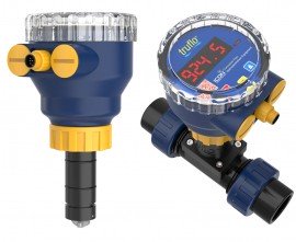 Icon Process Controls Truflo® TIR Series Insertion Paddle Wheel Flow Meter with PVDF body and EPDM seals, 6 to 24"-