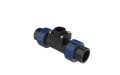 Icon Process Controls TUPA-PV-20 2&quot; True Union Tee Fitting, PVC, Socket End connection-