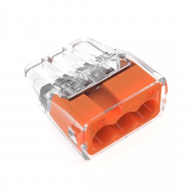 IDEAL Industries 30-1033J In-Sure Push-In Connector, Model 33 3-Port Orange, 250-pack-